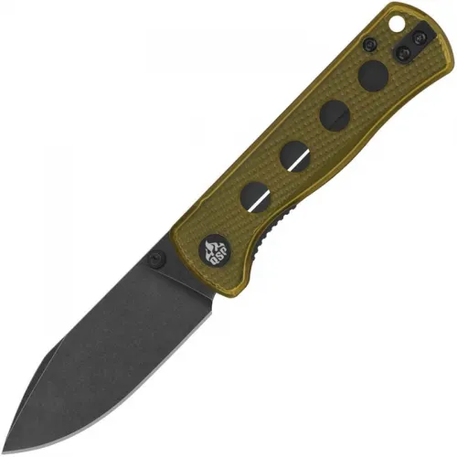 QSP Canary Folding Knife - 2.84" 14C28N Black Stonewashed DP Blade Uterm Handle