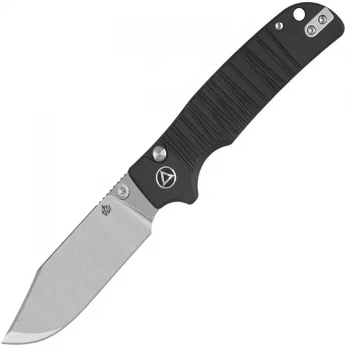 QSP Kali Folding Knife - 3.25" 14C28N Blade Black Milled G10 Handle