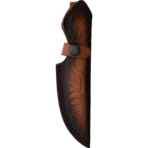 Rough Ryder Wenge Wood Fixed Blade - 3.75" Damascus Blade Wenge Wood Handle
