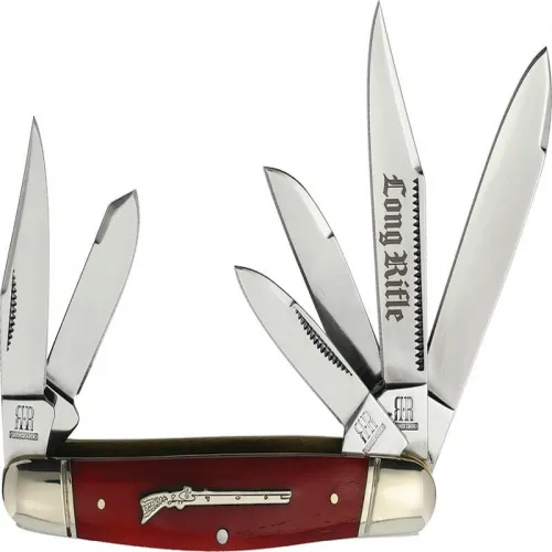 Rough Ryder Long Rifle Six Blade Stockman Folding Knife