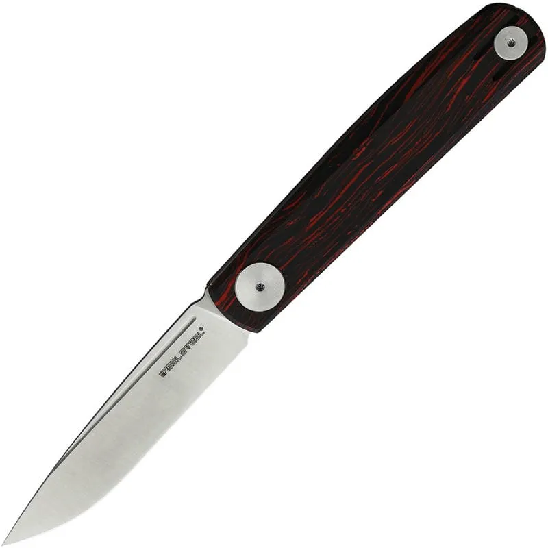 Real Steel G-Slip Compact UK EDC Pocket Knife - 2.75" Blade Damascus Red G10 Handle Cyclaire Knives and Tools
