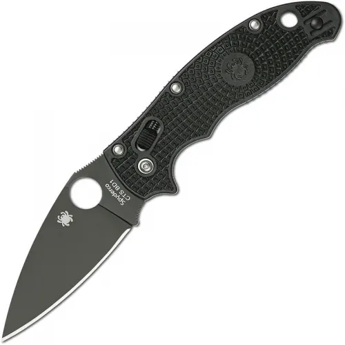Spyderco Manix 2 Folding Knife  - 3.38" BD-1 Black Plain Blade Black FRCP Handle