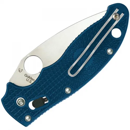 Spyderco Manix 2 Folding Knife  - 3.38" CPM-SPY27 Plain Blade Cobalt Blue FRCP Handle