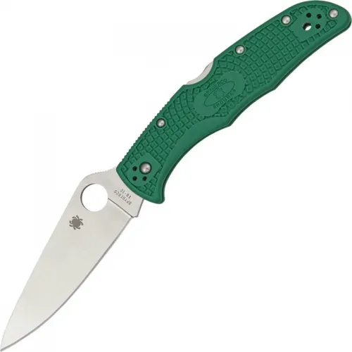 Spyderco Endura 4 Flat Ground - 3.75" VG10 Blade Green Handle