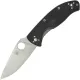 Spyderco LW Tenacious Folding Knife - 3.39" 8Cr13MoV Stainless Steel Plain Blade Black Handle Cyclaire Knives and Tools