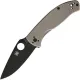 Spyderco Tenacious Folding Knife - 3.35" 8Cr13MoV Stainless Steel Black Blade Gray Titanium Handle Cyclaire Knives and Tools
