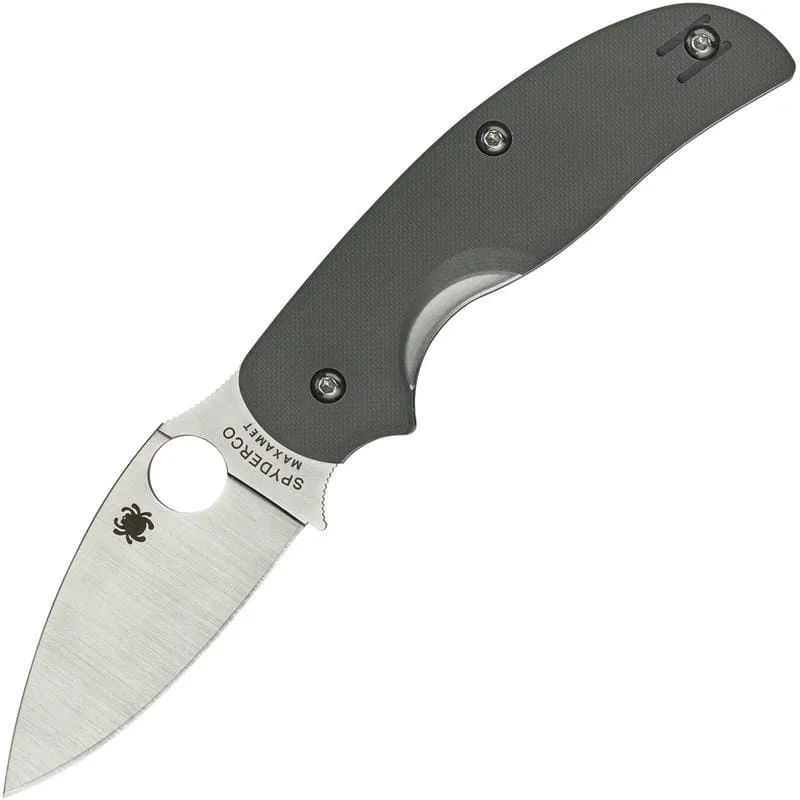 Spyderco Sage 1 Folding Knife - 3" Maxamet Satin Plain Blade Cool Gray G10 Handle Cyclaire Knives and Tools
