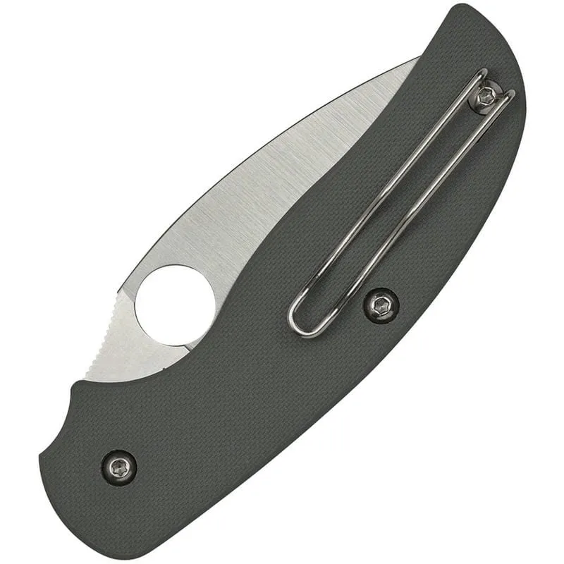 Spyderco Sage 1 Folding Knife - 3" Maxamet Satin Plain Blade Cool Gray G10 Handle Cyclaire Knives and Tools