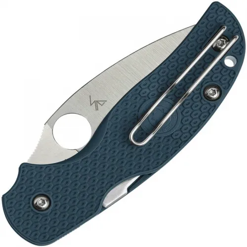 Spyderco Sage 5 Lightweight Folding Knife - 3" CPM-SPY27 Satin Blade Cobalt Blue FRN Handle