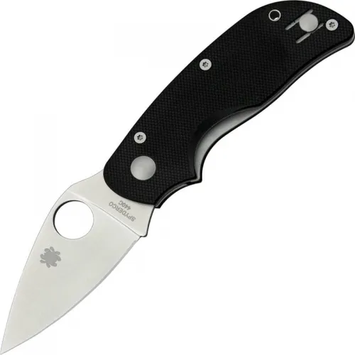 Spyderco Cat Folding Knife - 2.44" CTS-BD1 Stainless Steel Blade Black G10 Handle