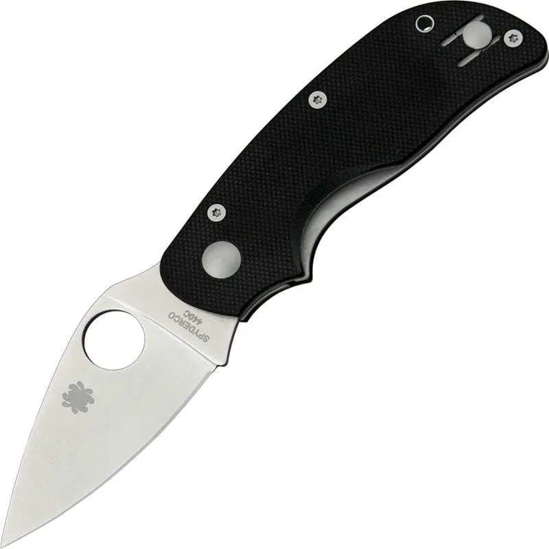 Spyderco Cat Folding Knife - 2.44" CTS-BD1 Stainless Steel Blade Black G10 Handle Cyclaire Knives and Tools