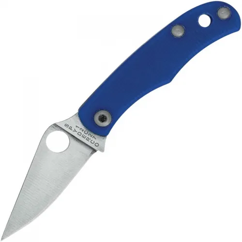 Spyderco Bug Blue UK EDC Folding Knife - 1.25" 12C27 Blade Blue G10 Handle