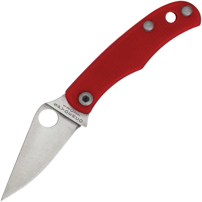 Spyderco Bug Red UK EDC Folding Knife - 1.25" 12C27 Blade Red G10 Handle Cyclaire Knives and Tools