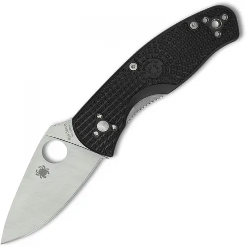 Spyderco Persistence Lightweight Folding Knife - 2.77" Plain Blade Black Handle
