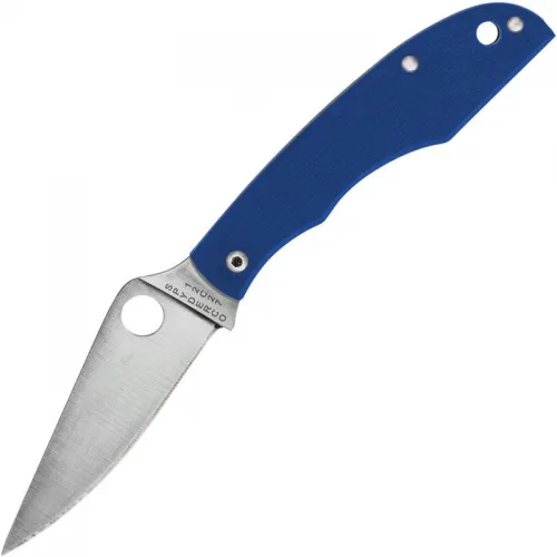 Spyderco Grasshopper Blue UK EDC Folding Knife - 2.3" 12C27 Blade Blue G10 Handle