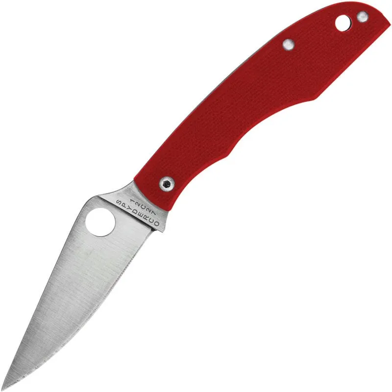 Spyderco Grasshopper Red UK EDC Folding Knife - 2.3" 12C27 Blade Red G10 Handle Cyclaire Knives and Tools
