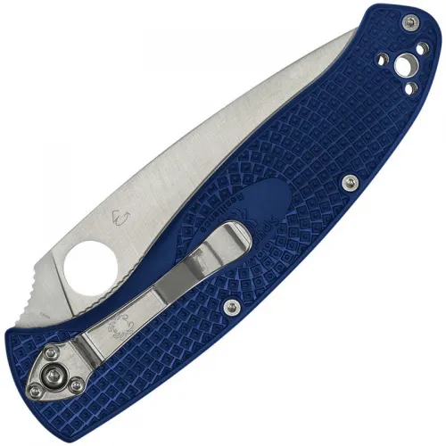 Spyderco Resilience Lightweight Folding Knife - 4.2" S35VN Combo Blade, Blue FRN Handle