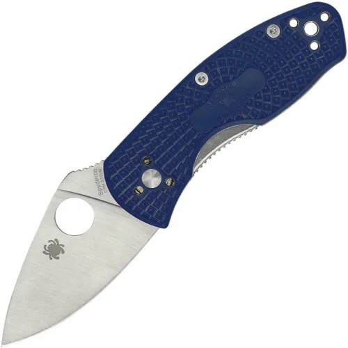Spyderco Ambitious Lightweight Folding Knife - 2.31" CPM-S35VN Stainless Steel Blade Blue FRN Handle
