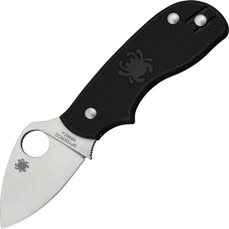 Spyderco Squeak UK EDC Folding Knife - 2" M398 Stainless Steel Blade Black Handle Cyclaire Knives and Tools