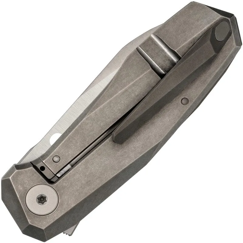 Spyderco Techno 3 Folding Knife - 2.64" CTS-XHP Satin Plain Blade Chamfered Titanium Handle Cyclaire Knives and Tools