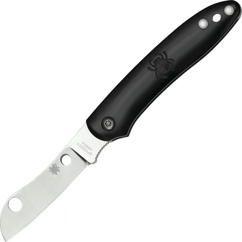 Spyderco Roadie UK EDC Slipjoint Folder 2.1" Plain Sheepsfoot Blade Black Handle Cyclaire Knives and Tools