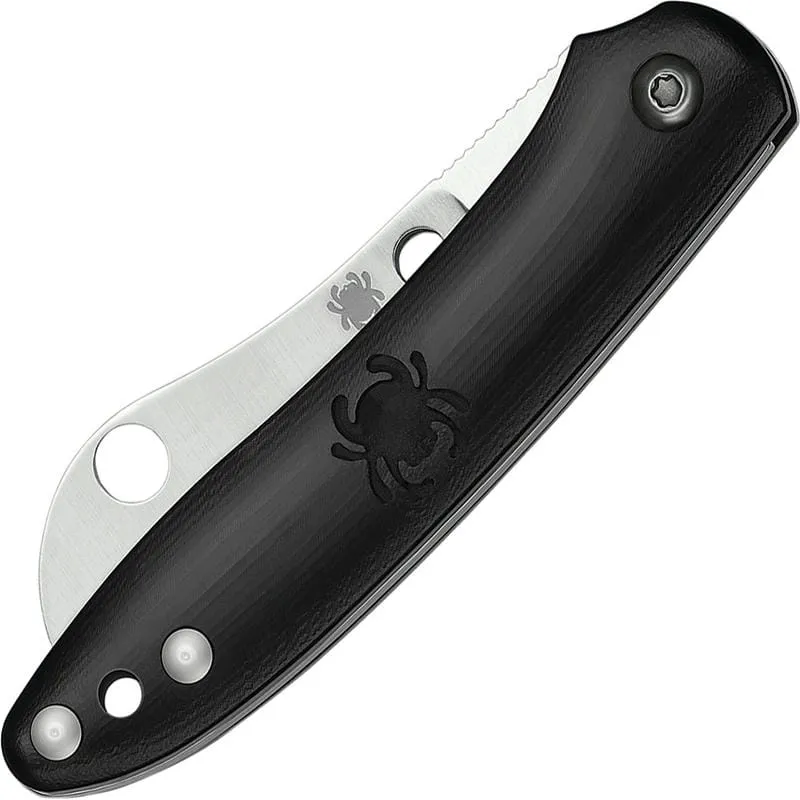 Spyderco Roadie UK EDC Slipjoint Folder 2.1" Plain Sheepsfoot Blade Black Handle Cyclaire Knives and Tools