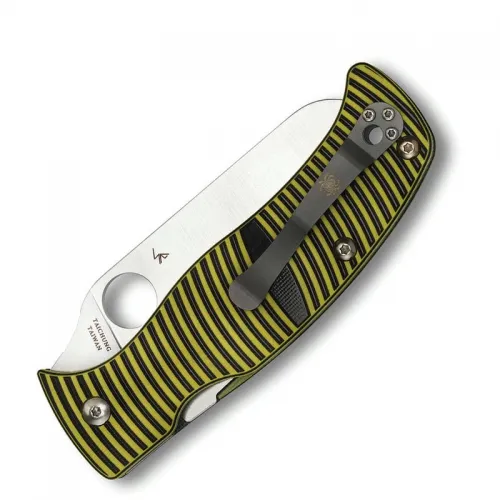 Spyderco Caribbean Salt Folding Knife - 3.7" LC200N Sheepsfoot Blade 3D Machined G10 Handle