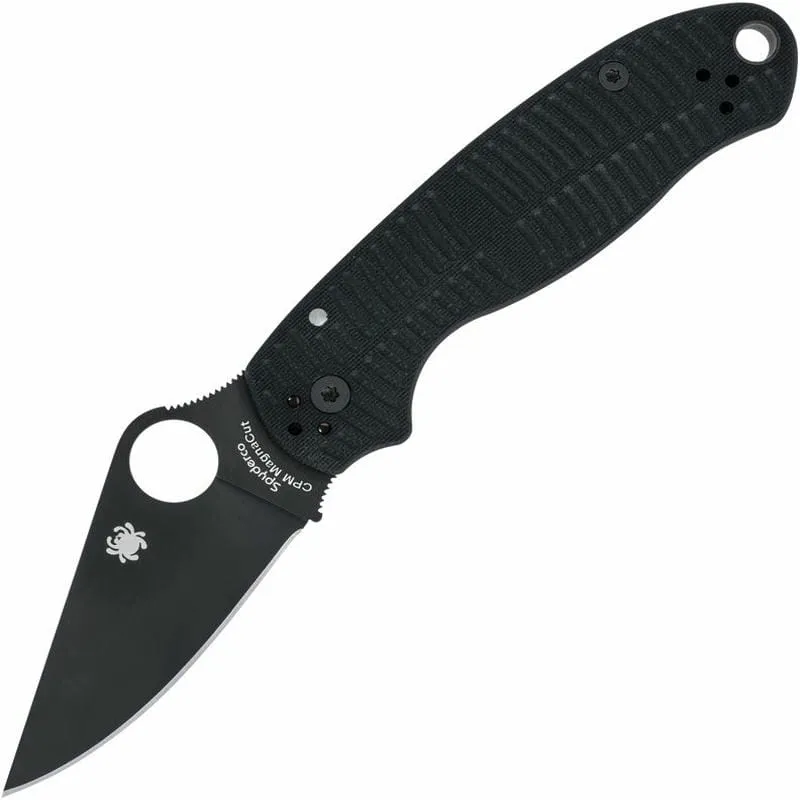 Spyderco Paramilitary 3 Salt Folding Knife - 3" CPM-MagnaCut Black Blade Black G10 Handle Cyclaire Knives and Tools