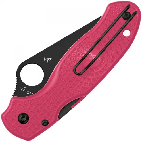 Spyderco Para 3 Folding Knife - 2.92" CTS-BD1N Black Plain Blade, Pink FRN Handle