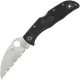 Spyderco Endela Wharncliffe Lightweight Folding Knife - 3.4" Serrated Blade, Black Handle Cyclaire Knives and Tools