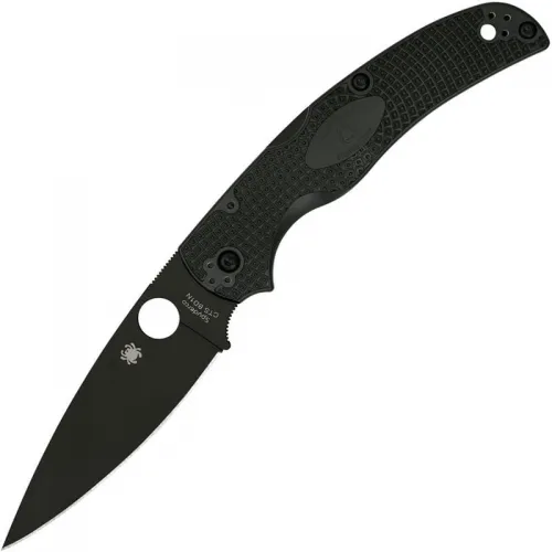 Spyderco Native Chief Lightweight Folding Knife - 4" CTS-BD1N Black DLC Plain Blade Black Handle