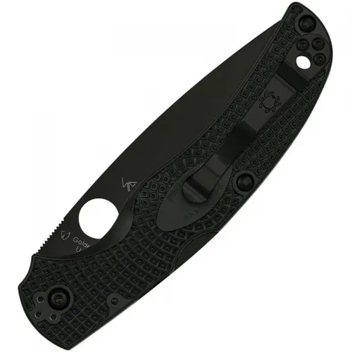 Spyderco Native Chief Lightweight Folding Knife - 4" CTS-BD1N Black DLC Plain Blade Black Handle