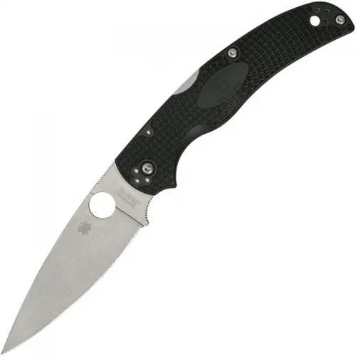 Spyderco Native Chief Lightweight Folding Knife - 4" CTS-BD1N Plain Blade Black Handle