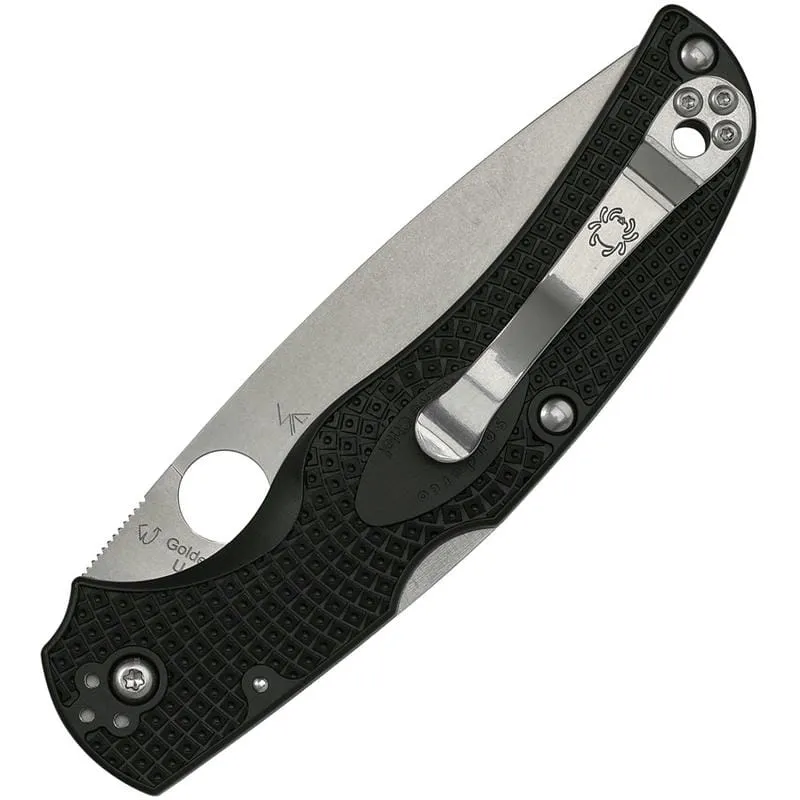 Spyderco Native Chief Lightweight Folding Knife - 4" CTS-BD1N Plain Blade Black Handle Cyclaire Knives and Tools