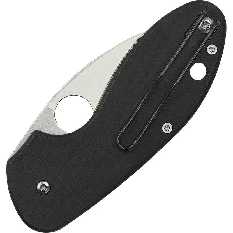 Spyderco Insistent - 2.48" Satin Plain Blade, Black G10 Handle Cyclaire Knives and Tools