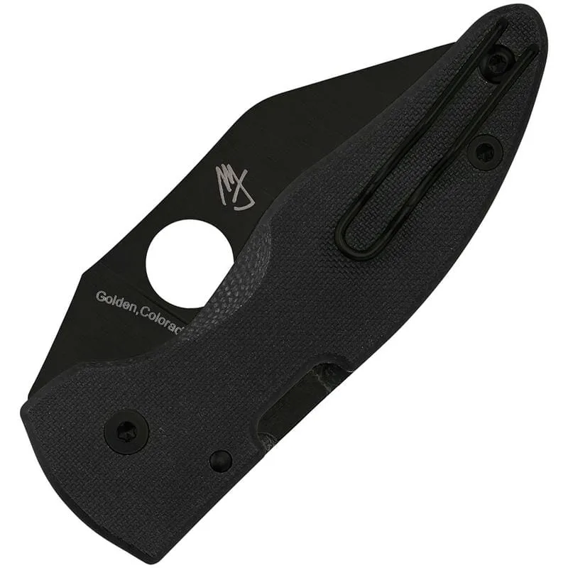 Spyderco MicroJimbo Folding Knife - 2.45" S30V Black DLC Blade Black G10 Handle Cyclaire Knives and Tools