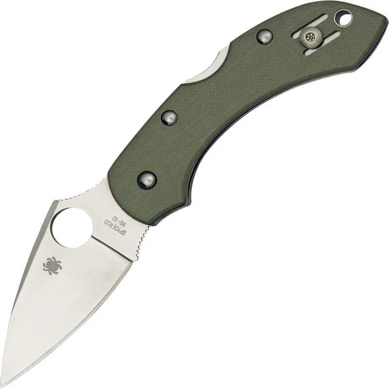 Spyderco Dragonfly Green - 2.25" VG10 Plain Blade, Green G10 Handle Cyclaire Knives and Tools
