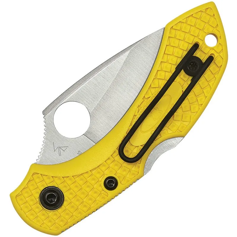 Spyderco Dragonfly 2 Salt Folding Knife - 2.25" H2 Rust Proof Blade Yellow Handle Cyclaire Knives and Tools