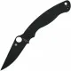 Spyderco Military 2 Salt Black Folding Knife - 4" CPM-MagnaCut Black Blade G10 Handle Cyclaire Knives and Tools