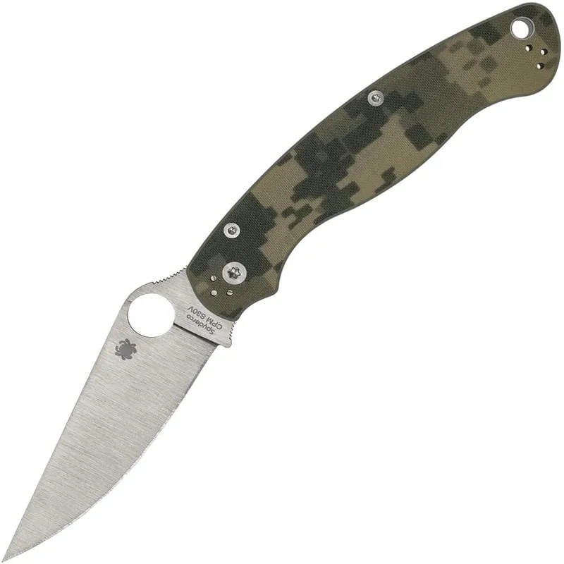 Spyderco Military 2 Folding Knife - 4" CPM-S30V Blade Digital Camo G10 Handle Cyclaire Knives and Tools