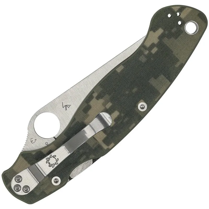 Spyderco Military 2 Folding Knife - 4" CPM-S30V Blade Digital Camo G10 Handle Cyclaire Knives and Tools