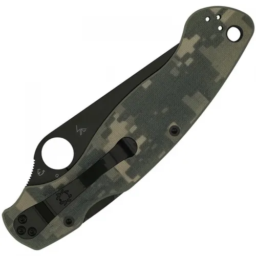 Spyderco Military 2 Folding Knife - 4" CPM-S30V Black DLC Blade Camo G10 Handle