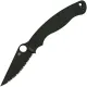 Spyderco Military 2 Folding Knife - 4" S30V Black DLC Serrated Blade Black G10 Handle Cyclaire Knives and Tools