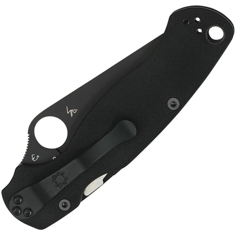 Spyderco Paramilitary 2 Folding Knife - 3.42" CPM-S45VN Black Blade Black G10 Handle Cyclaire Knives and Tools