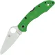 Spyderco Salt 2 Folding Knife - 3" LC200N Plain Blade, Green Handle Cyclaire Knives and Tools