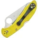 Spyderco Salt 2 Folding Knife - 3" H2 Plain Blade Yellow FRN Handle Cyclaire Knives and Tools