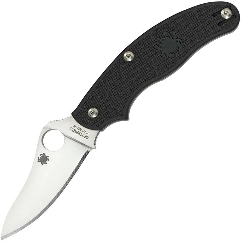 Spyderco UK Penknife - 3" CTS-BD1 Stainless Steel Drop Point Blade Black FRN Handle Cyclaire Knives and Tools