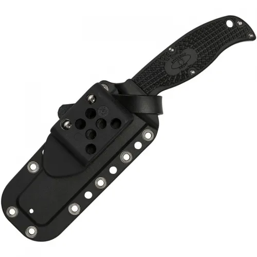 Spyderco Enuff 2 Fixed Blade Knife - 3.93" VG10 Leaf Shaped Blade Black Handle
