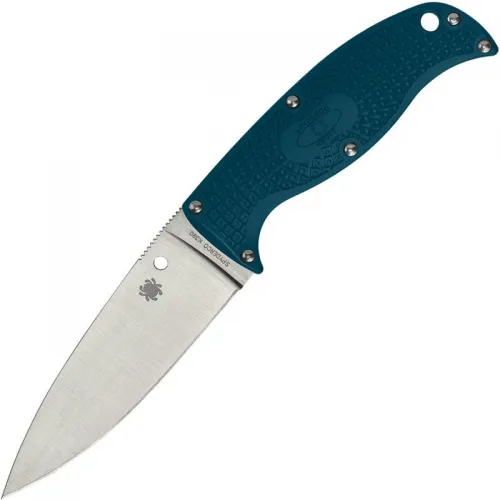 Spyderco Enuff 2 Knife - 3.93" K390 Leaf Shaped Blade Blue Handle