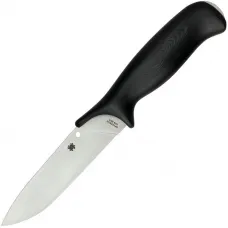Spyderco Zoomer - 5.2" CPM-20CV Blade Black G10 Handle Leather Sheath
